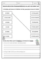 Vorschau - Arbeitsblätter - Präteritum und Perfekt von "sein" und "haben" (Arbeitsblatt) - Seite 1
