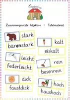 Vorschau - Präsentationen/Tafelbilder - Zusammengesetzte Adjektive – Tafelmaterial zum Wortbau (Deutsch) - Deckblatt
