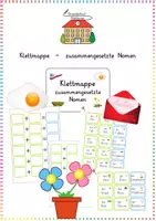 Vorschau - Anderer Materialtyp - Klettmappe – Zusammengesetzte Nomen trainieren (Deutsch) - Deckblatt