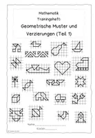 Vorschau - Arbeitsblätter - Geometrische Ornamente, Muster und Verzierungen - Bandornamente, Kästchenmuster (Teil 1) - Seite 2
