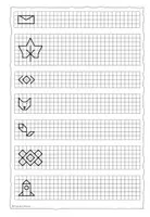 Vorschau - Arbeitsblätter - Geometrische Ornamente, Muster und Verzierungen - Bandornamente, Kästchenmuster (Teil 1) - Seite 3