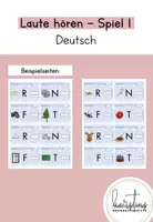 Vorschau - Spiele - Laute hören Spiel 1 - passend zu Karibu (bis T) - Deckblatt
