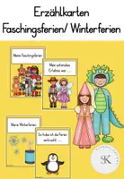 Vorschau - Bildkarten - Erzählkarten Faschingsferien - Deckblatt