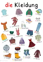 Vorschau - Arbeitsblätter - DaZ Merkposter DinA2 Schule, Tiere, Wetter, Körper, Kleidung, Farben - Deckblatt