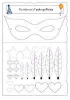Vorschau - Mal- und Bastelvorlagen - Bastelprojekt Faschings-Maske zum Dekorieren - Seite 2