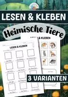 Vorschau - Arbeitsblätter - Lesen & Kleben - Heimische Tiere - Deckblatt