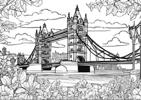 Vorschau - Mal- und Bastelvorlagen - Ausmalbild London - Seite 1