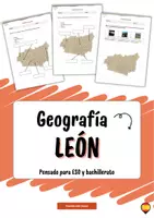Aperçu - Feuilles d'exercices - 🌍 Cartes et orientation : Étude de León (géographie de l'Espagne) - en espagnol - Page de couverture