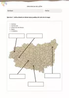 Aperçu - Feuilles d'exercices - 🌍 Cartes et orientation : Étude de León (géographie de l'Espagne) - en espagnol - Page 1