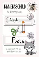 Vorschau - Anderer Materialtyp - Namenschilder für deine Wolfklasse - Deckblatt