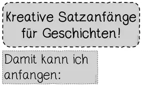 Vorschau - Poster - Satzanfänge Aushang | Geschichten schreiben - Seite 1