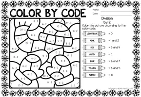 Προεπισκόπηση - Φύλλα εργασίας - Color by Code - Division (Seasons) | Εποχές Διαίρεση Μαθηματικά Αγγλικά - Bundle (Πακέτο) - Σελίδα 2