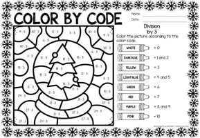 Προεπισκόπηση - Φύλλα εργασίας - Color by Code - Division (Seasons) | Εποχές Διαίρεση Μαθηματικά Αγγλικά - Bundle (Πακέτο) - Σελίδα 3