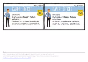Vorschau - Fördermaterial/Inklusion - Classroom Management - "Raser-Ticket" (für zu schnelle Schüler) - Seite 2