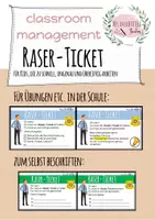 Vorschau - Fördermaterial/Inklusion - Classroom Management - "Raser-Ticket" (für zu schnelle Schüler) - Deckblatt