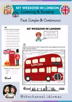 Aperçu - Feuilles d'exercices - MY WEEKEND IN LONDON – Worksheet (Past Simple & Continuous) - Page de couverture