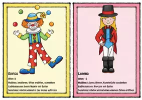 Vorschau - Bildkarten - Steckbriefe Personenbeschreibung Fasching/Karneval #silvesterknaller - Seite 1