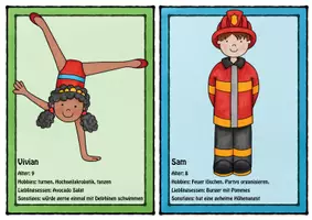 Vorschau - Bildkarten - Steckbriefe Personenbeschreibung Fasching/Karneval #silvesterknaller - Seite 2