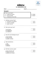 Vorschau - Stundenentwürfe - Deutsch Daf A1 HÖRVERSTEHEN MP3 Hören: Mein Klassenzimmer (TEST a b c) - Seite 1