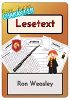 Vorschau - Arbeitsblätter - Leseverständnis - Ron Weasley + Lösungen (1) - Deckblatt