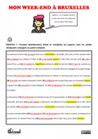 Aperçu - Feuilles d'exercices - WEEK-END À BRUXELLES : Passé composé (Écouter et lecture) - Page 3