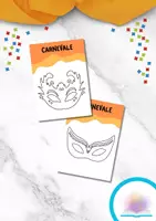 anteprima - Altro tipo di materiale - Maschere di Carnevale da colorare - Pagina di copertina