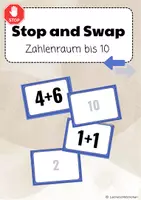 Vorschau - Spiele - Stop and Swap - Zahlenraum bis 10 - Deckblatt