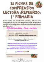 Vista previa - Hojas de trabajo - Fichas comprensión lectora 1ºprimaria - Portada