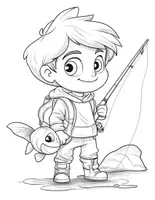 Vorschau - Mal- und Bastelvorlagen - 100 Angel-Ausmalbilder für Kinder 🎣 - Seite 1