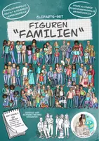 Vorschau - Arbeitsblätter - XXL-Bundle " Familie" / Cliparts Bastelvorlagen Ausmalbild Wimmelbild - Seite 1