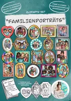 Vorschau - Arbeitsblätter - Clipartset "Familienporträts" / Bilder Familien / Familienmodelle - Deckblatt