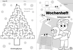 Vorschau - Arbeitsblätter - Wochenheft Mathe 6 (Zahlenraum 100) Freiarbeitsmaterial - Seite 1