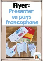 Vorschau - Arbeitsblätter - Flyer: Présenter un pays francophone (ein frankophones Land vorstellen) - Deckblatt