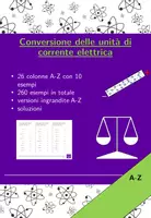 anteprima - Esercizi - Conversione delle unità di corrente elettrica | fisica | 26 colonne - Pagina di copertina