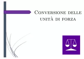 anteprima - Esercizi - Conversione delle unità di forza | fisica | 26 colonne - Pagina 1