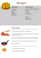 Vorschau - Arbeitsblätter - Rezept: Burger - Deckblatt