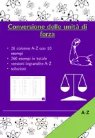anteprima - Esercizi - Conversione delle unità di forza | fisica | 26 colonne - Pagina di copertina