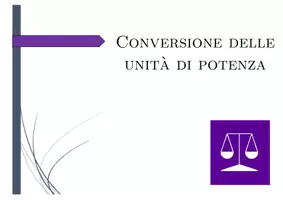 anteprima - Esercizi - Conversione delle unità di potenza | fisica | 26 colonne - Pagina 1