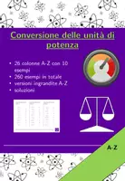 anteprima - Esercizi - Conversione delle unità di potenza | fisica | 26 colonne - Pagina di copertina