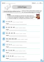 Vorschau - Arbeitsblätter - Zahlenfolgen leicht gemacht - Seite 3