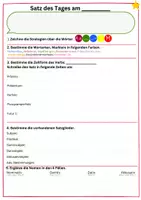 Vorschau - Arbeitsblätter - Rechtschreibung und Grammatik Deutsch - Satz des Tages - Seite 1