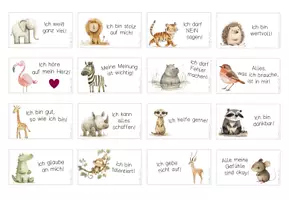 Vorschau - Bildkarten - Mini-Affirmationskarten - Tiere - Seite 1