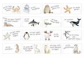 Vorschau - Bildkarten - Mini-Affirmationskarten - Tiere - Seite 3