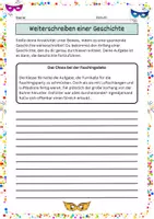 Vorschau - Arbeitsblätter - Geschichten weiterschreiben Klasse 5-6: Fasching/Karneval - Seite 3
