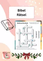 Vorschau - Quiz - Weihnachtsrätsel mit der Bibel. Bibel aufschlagen lernen - Deckblatt