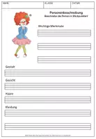 Vorschau - Arbeitsblätter - Personenbeschreibung Fasching Karneval Kostüme - Seite 1
