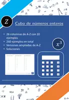 Vista previa - Hojas de trabajo - Cubo de números enteros | matemáticas | 26 columnas - Portada