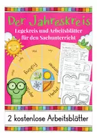 Vorschau - Arbeitsblätter - Der Jahreskreis Arbeitsblätter kostenlos Grundschule - Deckblatt