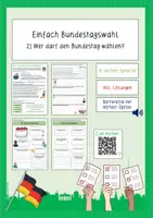 Vorschau - Stundenentwürfe - Einfach Bundestagswahl 2025 - 2) Wer darf den Bundestag wählen - Deckblatt