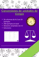 Vista previa - Hojas de trabajo - Conversiones de unidades de tiempo | física | 26 columnas - Portada